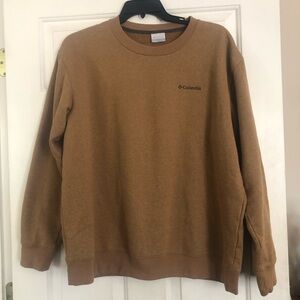 Columbia Men's Gold Brown Tan Sweater Crewneck Pullover Size XL Long Sleeve EUC